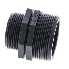 Reducing Double Nipple G1 1/2'' x G2'' Polypropylene (pp) 10bar (140.5psi) FDA 63mm Hex