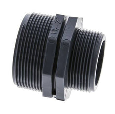Reducing Double Nipple G1 1/2'' x G2'' Polypropylene (pp) 10bar (140.5psi) FDA 63mm Hex