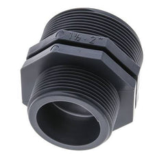 Reducing Double Nipple G1 1/2'' x G2'' Polypropylene (pp) 10bar (140.5psi) FDA 63mm Hex