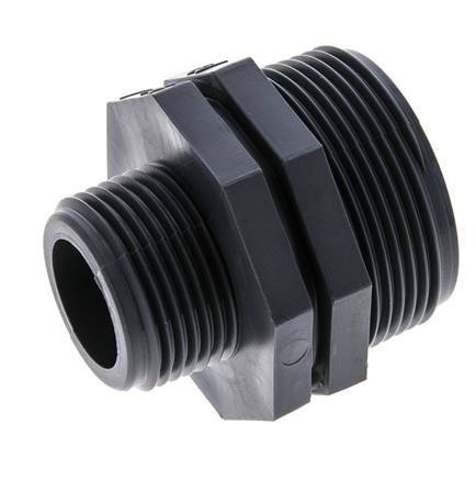 Racor Reductor Doble G1'' x G1 1/2'' Polipropileno (pp) 10bar (140.5psi) FDA 54mm Hex.