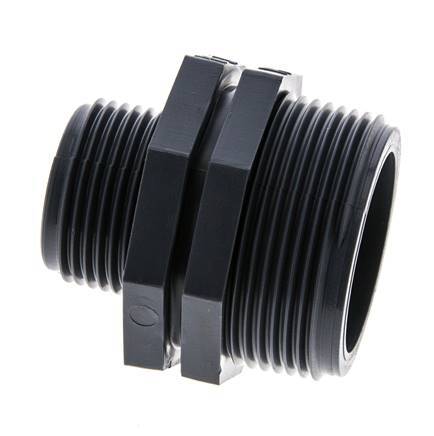 Racor Reductor Doble G1'' x G1 1/2'' Polipropileno (pp) 10bar (140.5psi) FDA 54mm Hex.