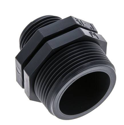 Racor Reductor Doble G1'' x G1 1/2'' Polipropileno (pp) 10bar (140.5psi) FDA 54mm Hex.
