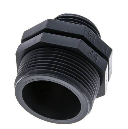 Racor Reductor Doble G1'' x G1 1/2'' Polipropileno (pp) 10bar (140.5psi) FDA 54mm Hex.