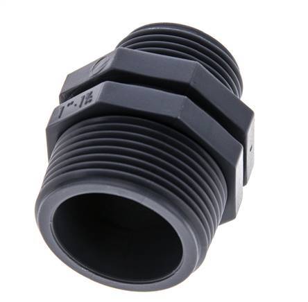 Racor Reductor Doble G1'' x G1 1/4'' Polipropileno (pp) 10bar (140.5psi) FDA 46mm Hex.