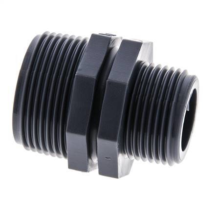 Racor Reductor Doble G1'' x G1 1/4'' Polipropileno (pp) 10bar (140.5psi) FDA 46mm Hex.