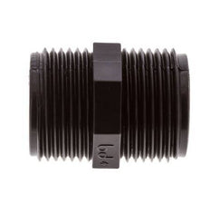 Double Nipple G1'' Polypropylene (pp) 10bar (140.5psi) FDA 36mm Hex