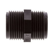 Double Nipple G1'' Polypropylene (pp) 10bar (140.5psi) FDA 36mm Hex