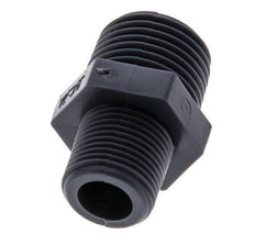 Reducing Double Nipple G3/8'' x G1/2'' Polypropylene (pp) 10bar (140.5psi) FDA 24mm Hex [2 Pieces]