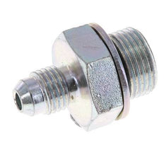 JIC Double Nipple G3/8'' x UNF 7/16''-20 Steel NBR 310bar (4355.5psi) [2 Pieces]