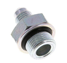 JIC Double Nipple G3/8'' x UNF 7/16''-20 Steel NBR 310bar (4355.5psi) [2 Pieces]