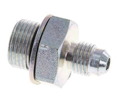 JIC Double Nipple G3/8'' x UNF 7/16''-20 Steel NBR 310bar (4355.5psi) [2 Pieces]