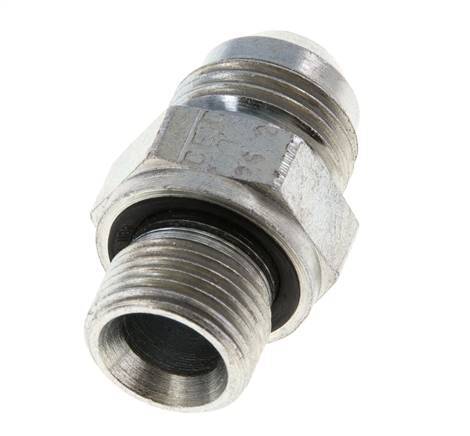 JIC Double Nipple G3/8'' x UNF 3/4''-16 Steel NBR 275bar (3863.75psi) [2 Pieces]