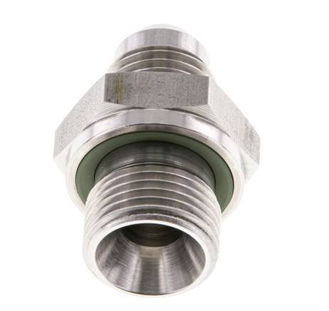 Espiga doble JIC G3/8'' x UNF 9/16''-18 Acero inoxidable FKM 275bar (3863.75psi)