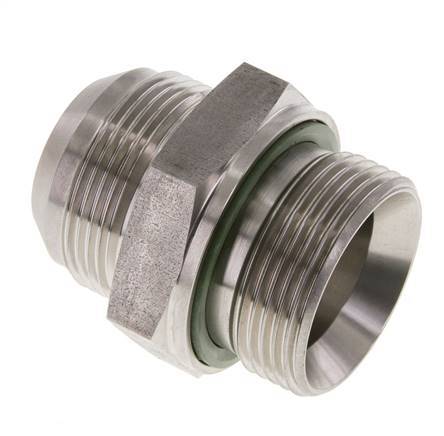 Espiga doble JIC G1 1/4'' x UN 1-5/8''-12 Acero inoxidable FKM 140bar (1967.0psi)