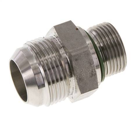 Espiga doble JIC G3/4'' x UN 1-5/16''-12 Acero inoxidable FKM 170bar (2388.5psi)