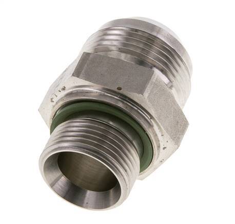 Espiga doble JIC G3/4'' x UN 1-5/16''-12 Acero inoxidable FKM 170bar (2388.5psi)