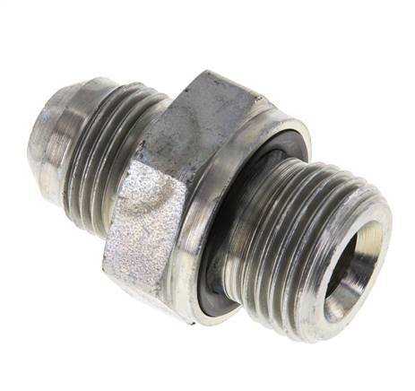 JIC Double Nipple G1/2'' x UNF 3/4''-16 Steel NBR 275bar (3863.75psi) [2 Pieces]