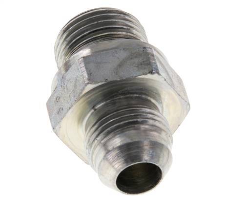 JIC Double Nipple G1/2'' x UNF 3/4''-16 Steel NBR 275bar (3863.75psi) [2 Pieces]