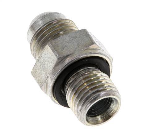 JIC Double Nipple G1/4'' x UNF 9/16''-18 Steel NBR 275bar (3863.75psi) [2 Pieces]