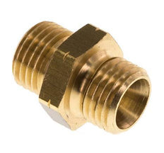 Double Nipple G Male Left Hand Brass 16bar (224.8psi) 17mm Hex [2 Pieces]