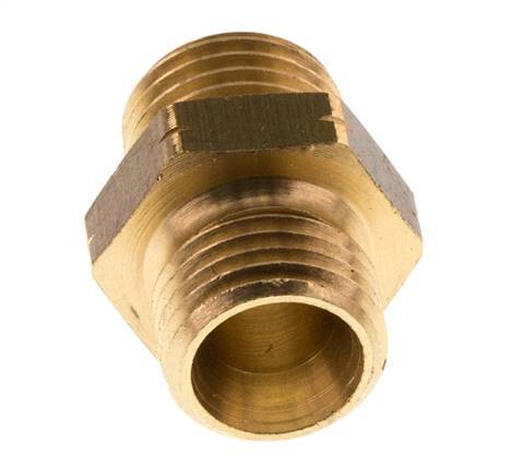 Double Nipple G Male Left Hand Brass 16bar (224.8psi) 17mm Hex [2 Pieces]