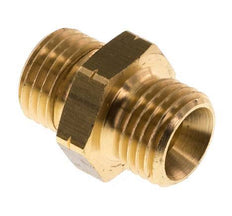 Double Nipple G Male Left Hand Brass 16bar (224.8psi) 17mm Hex [2 Pieces]