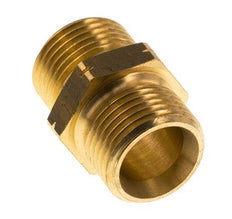 Double Nipple G Male Left Hand Brass 16bar (224.8psi) 19mm Hex [2 Pieces]