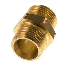 Double Nipple G Male Left Hand Brass 16bar (224.8psi) 19mm Hex [2 Pieces]