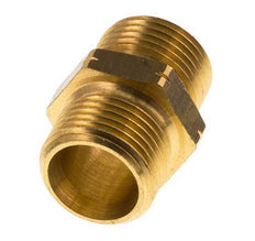 Double Nipple G Male Left Hand Brass 16bar (224.8psi) 19mm Hex [2 Pieces]