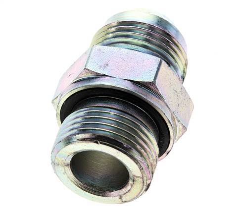 Racor doble JIC M27 X 2 x UN 1-1/16''-12 Acero NBR 210bar (2950.5psi)