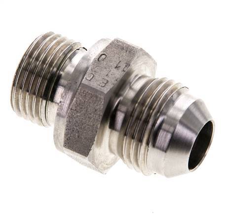 Racor doble JIC M18 X 1,5 x UNF 3/4''-16 Acero inoxidable FKM 275bar (3863.75psi)
