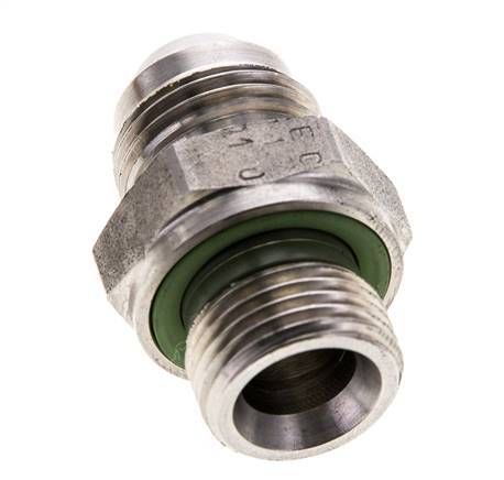 Racor doble JIC M18 X 1,5 x UNF 3/4''-16 Acero inoxidable FKM 275bar (3863.75psi)