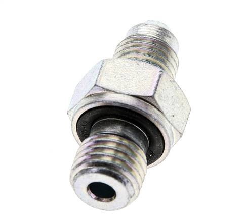 Espiga doble JIC M12 X 1,5 x UNF 7/16''-20 Acero NBR 310bar (4355.5psi)