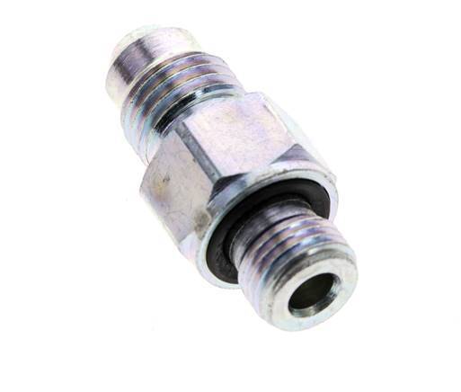Espiga doble JIC M10 X 1 x UNF 7/16''-20 Acero NBR 310bar (4355.5psi)
