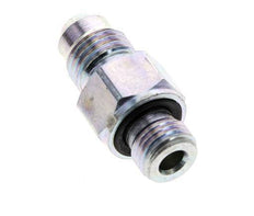 Espiga doble JIC M10 X 1 x UNF 7/16''-20 Acero NBR 310bar (4355.5psi)