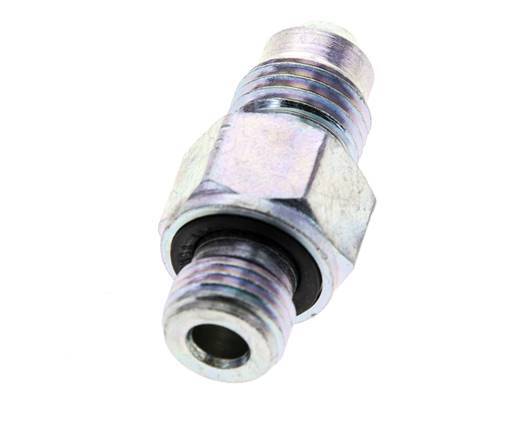 Espiga doble JIC M10 X 1 x UNF 7/16''-20 Acero NBR 310bar (4355.5psi)