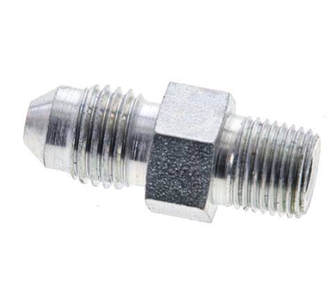 JIC Double Nipple UNF 7/16''-20 x 1/8'' NPT Steel 310bar (4355.5psi) [2 Pieces]