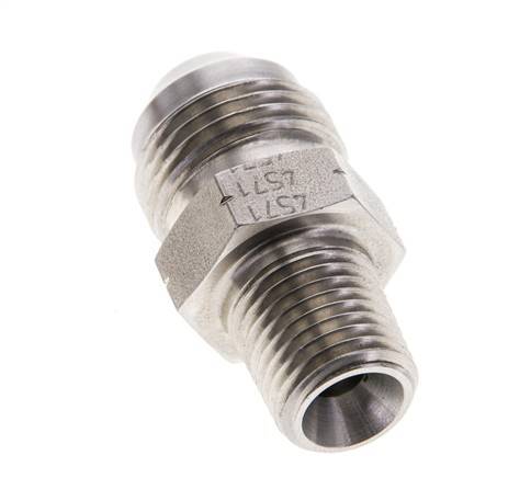 JIC Double Nipple UNF 3/4''-16 x 1/4'' NPT Stainless Steel 275bar (3863.75psi)