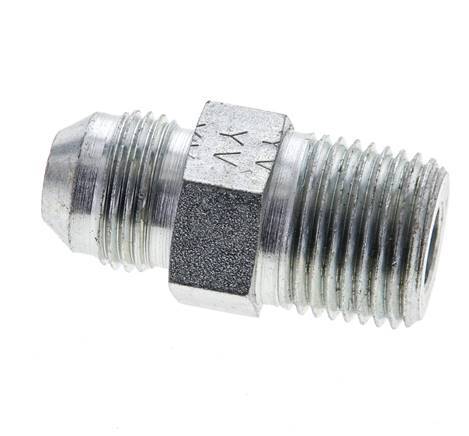 JIC Double Nipple UNF 3/4''-16 x 1/2'' NPT Steel 210bar (2950.5psi) [2 Pieces]