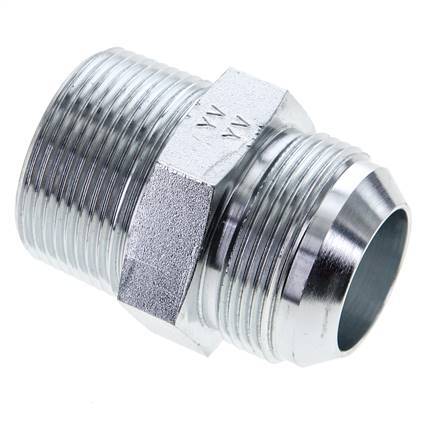 JIC Double Nipple UN 1-5/8''-12 x 1 1/4'' NPT Steel 80bar (1124.0psi)