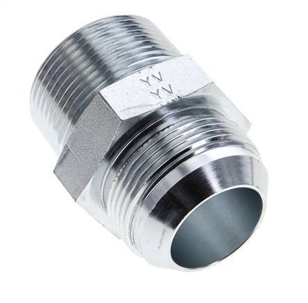 JIC Double Nipple UN 1-5/8''-12 x 1 1/4'' NPT Steel 80bar (1124.0psi)