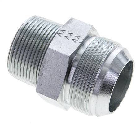 JIC Double Nipple UN 1-7/8''-12 x 1 1/4'' NPT Steel 80bar (1124.0psi)