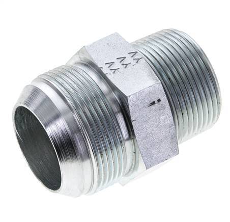 JIC Double Nipple UN 1-7/8''-12 x 1 1/4'' NPT Steel 80bar (1124.0psi)