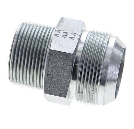 JIC Double Nipple UN 1-7/8''-12 x 1 1/4'' NPT Steel 80bar (1124.0psi)