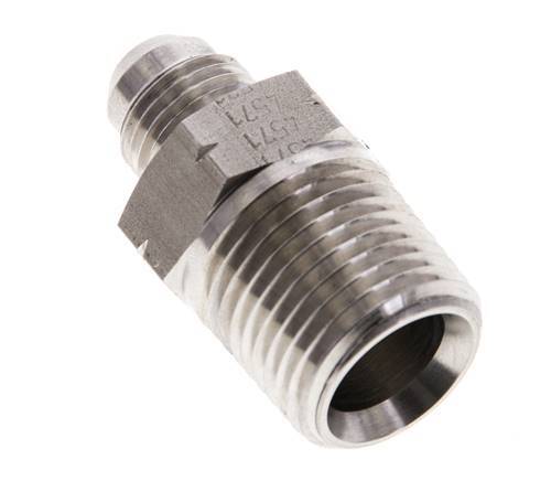 JIC Double Nipple UNF 9/16''-18 x 1/2'' NPT Stainless Steel 210bar (2950.5psi)