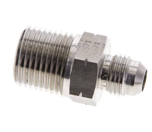 JIC Double Nipple UNF 9/16''-18 x 1/2'' NPT Stainless Steel 210bar (2950.5psi)