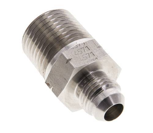 JIC Double Nipple UNF 9/16''-18 x 1/2'' NPT Stainless Steel 210bar (2950.5psi)
