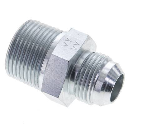 JIC Double Nipple UN 1-1/16''-12 x 1'' NPT Steel 140bar (1967.0psi)