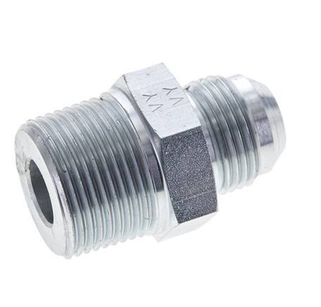 JIC Double Nipple UN 1-1/16''-12 x 1'' NPT Steel 140bar (1967.0psi)