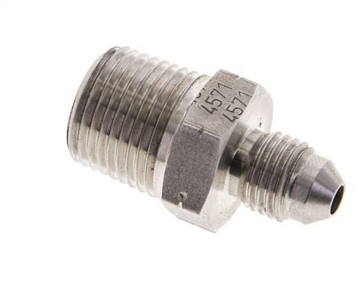 JIC Double Nipple UNF 7/16''-20 x 3/8'' NPT Stainless Steel 210bar (2950.5psi)